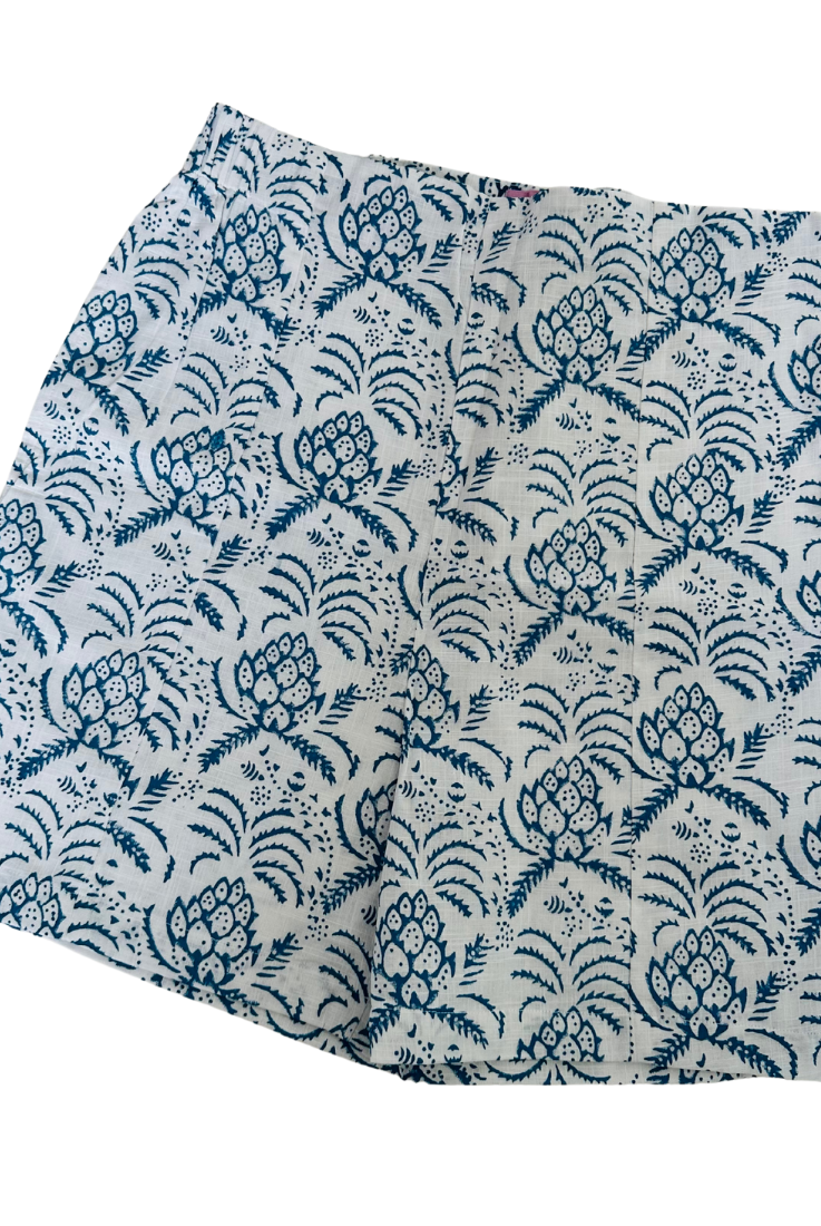 Organic cotton block-printed co-ord set short with artisanal patterns, lightweight and breathable—designed for comfort and sustainable style.